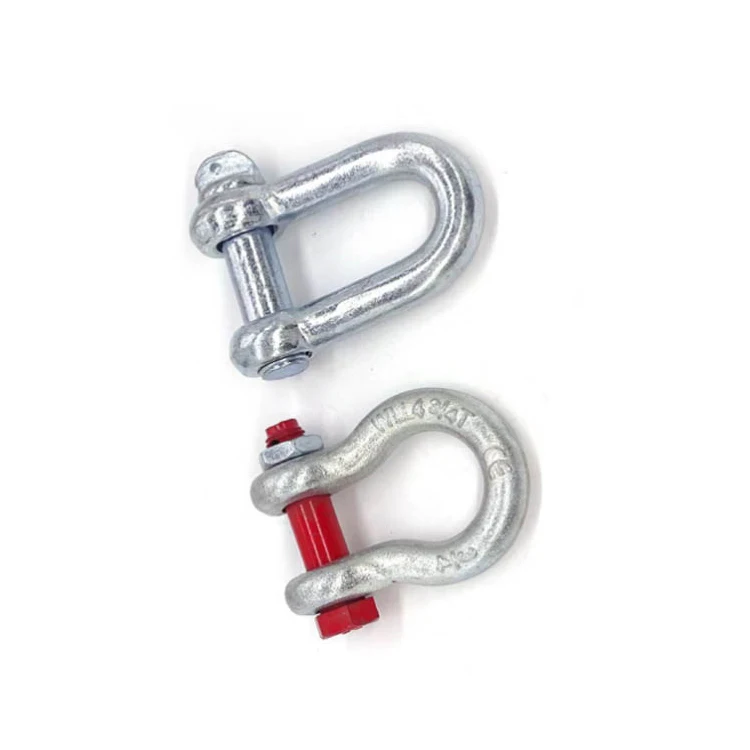 High Strength Hardware Rigging Bolt Type Bow Shape Shackle D-Type Shackle