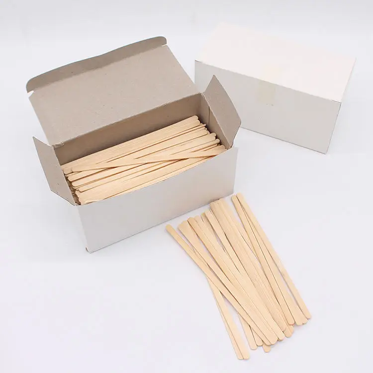 Disposable Bamboo Wooden Stir rod 5.5in Espresso Coffee Stirrer Sticks Drinks Tea Spoon Stirring Swizzle Stick