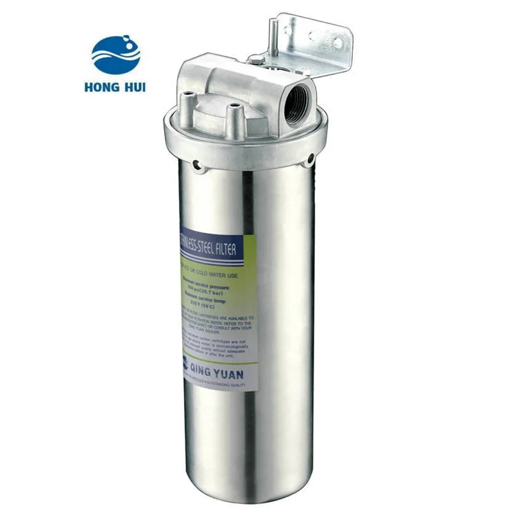 HONG HUI HRS-10B 10 Inch Wholehouse Stainless Steel Water Purification System Clear Water Filter Housing