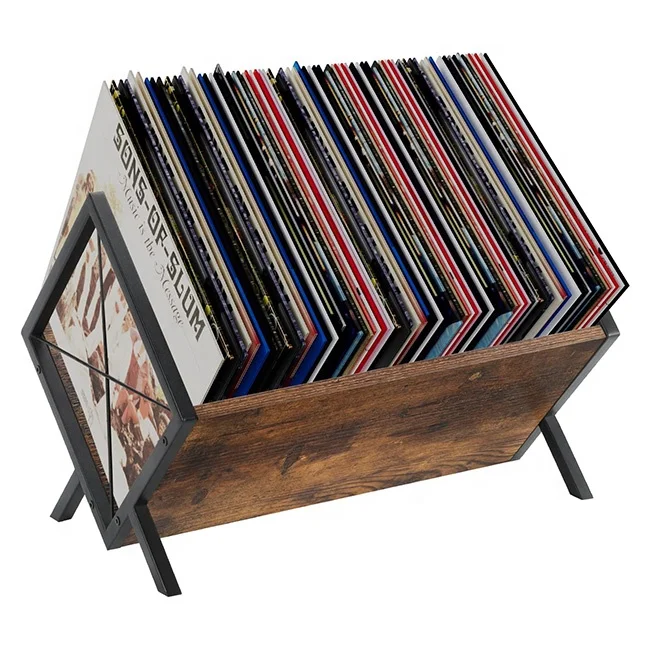 Record Holder Record Storage Rack Quick Assembly Vinyl Record Display Modern Style Organizer for Magazine Book Files Albums