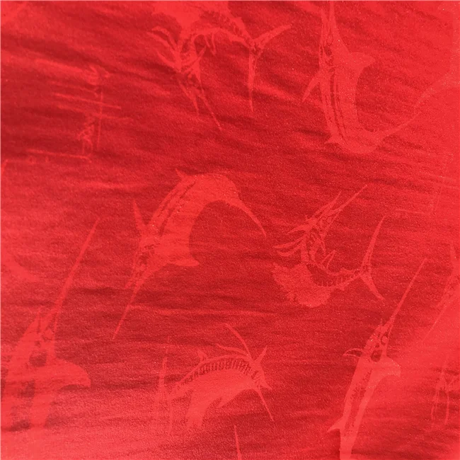 In stock comfortable and soft beach pants fabric with customized patterns for water active fabrics