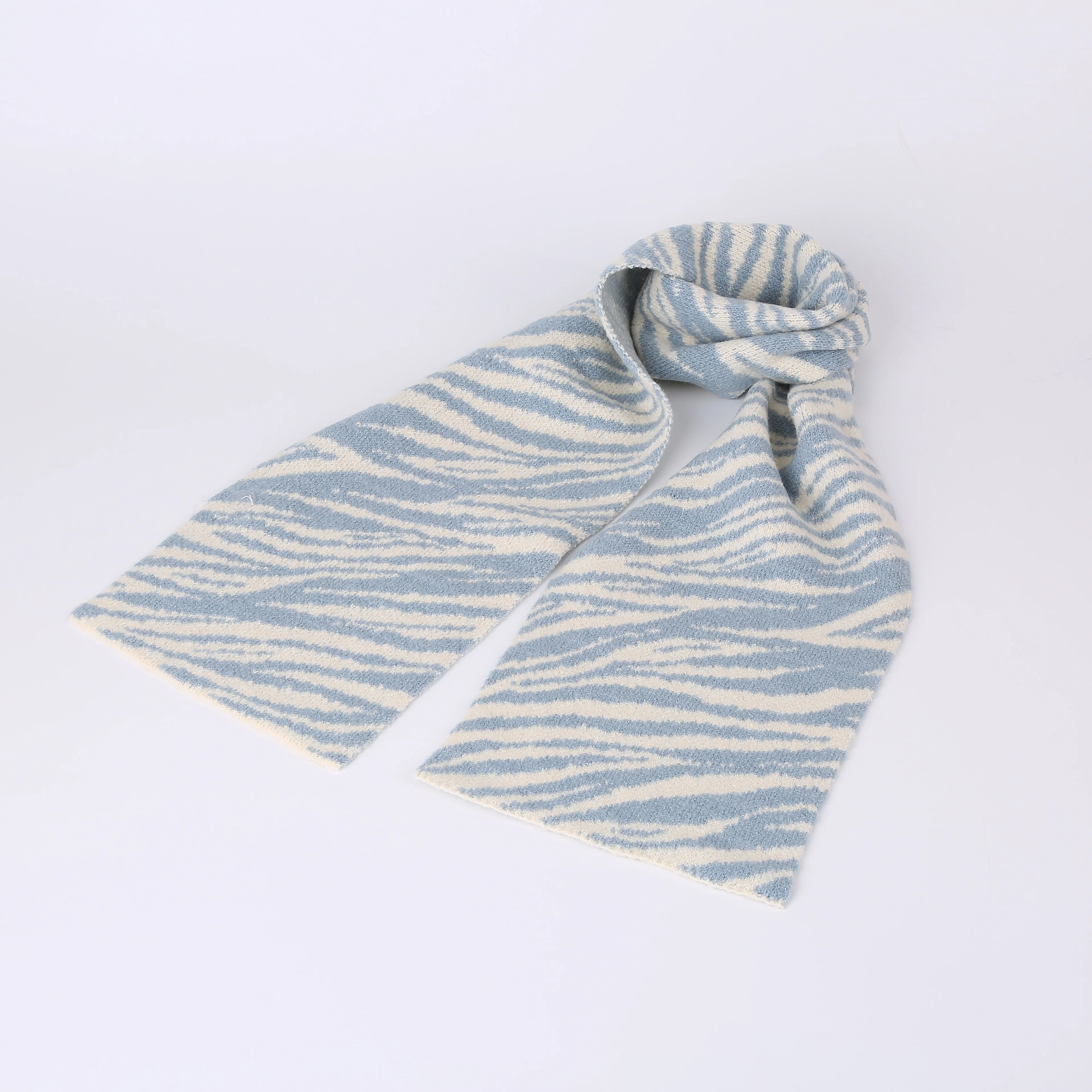 Zebra Pattern Scarf With Free Custom Sample Warm Luxury Knitted Fitted Candy Colors Winter Fashion Designer Women  Scarves