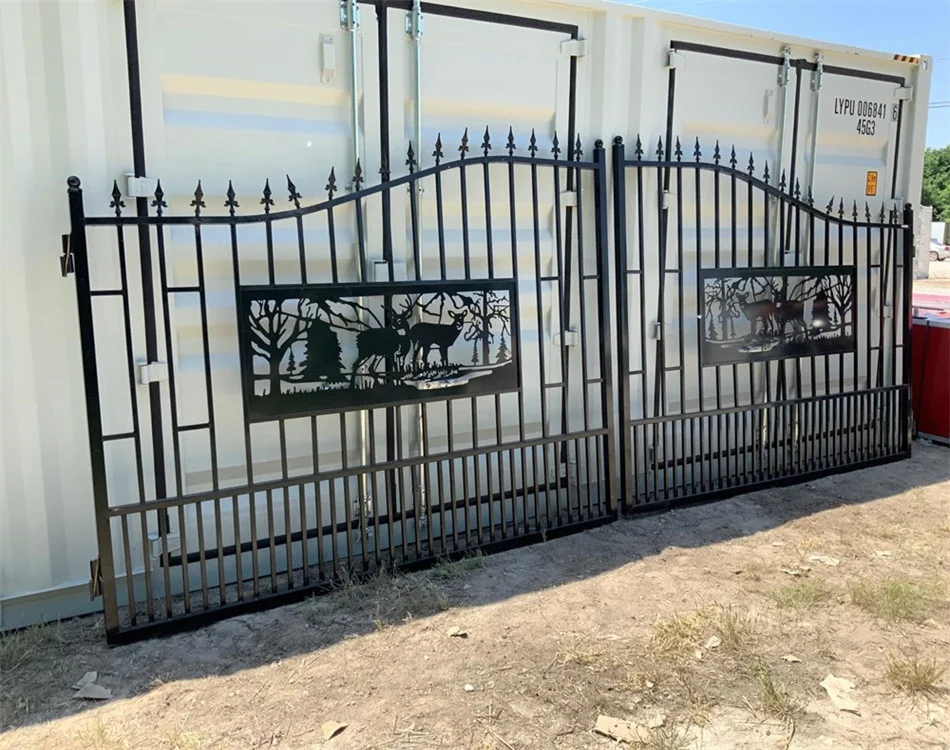 Made in China Wrought Iron Gate Design/ Iron Fancy Gates for Homes