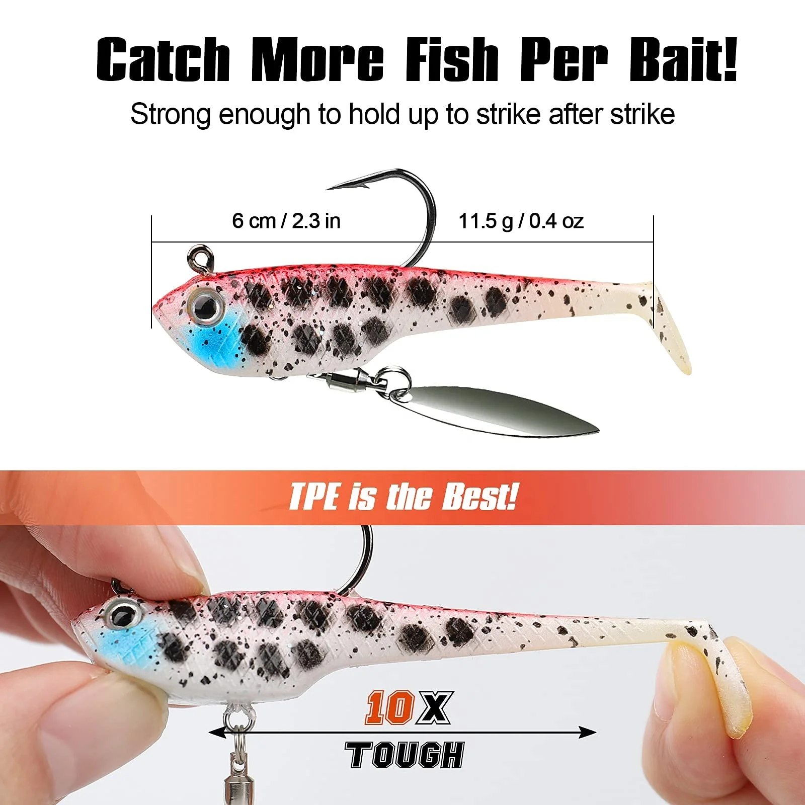 Truscend wholesale bass trout pike bionic paddle tail soft plastic spinnerbait swimbait fishing bait lures for saltwater