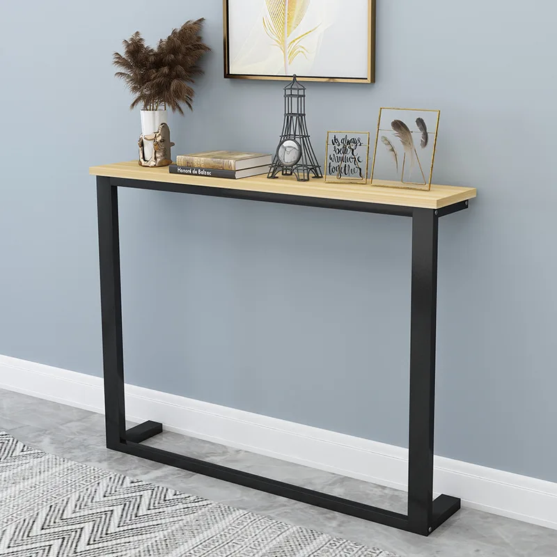 Modern Minimalism Sofa Bed Storage Shelf  Living Room Against The Wall Long Console Table