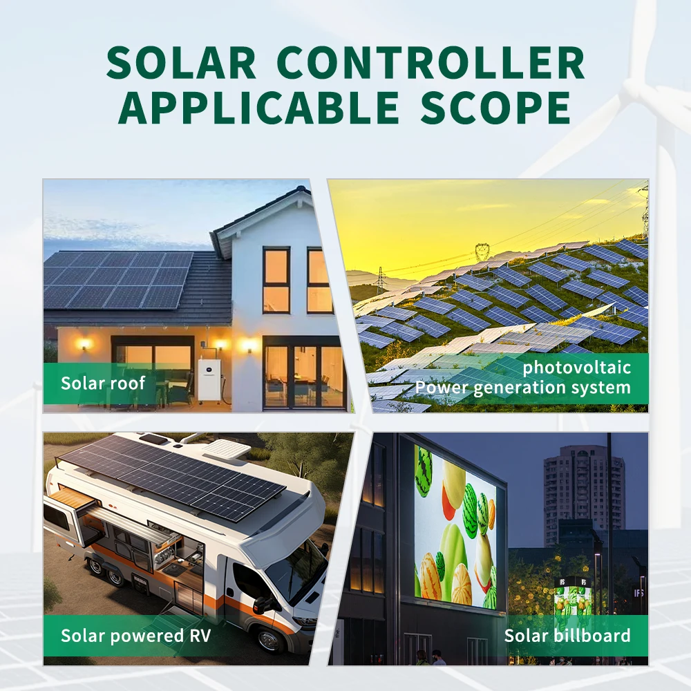 12V/24V/36V/48V/automatic voltage recognition, (customizable WiFi/Bluetooth/RS485) solar charge controller MPPT