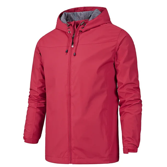 OEM Mens Soild Color Windbreaker Anorak Jogger Running Track Jackets waterproof rainproof hooded Large size jacket
