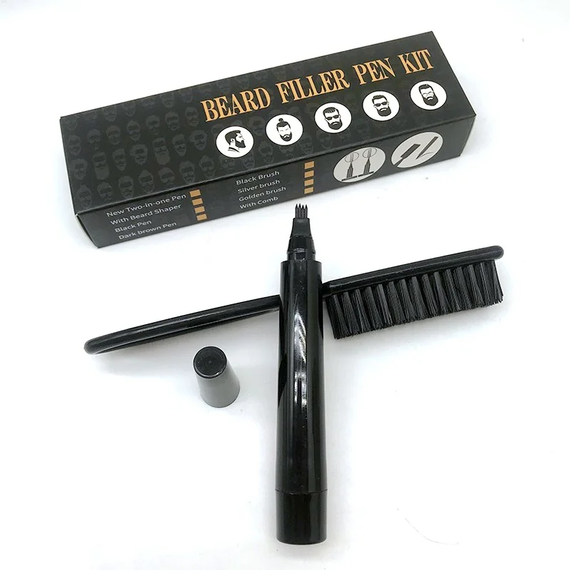 Beard Care Kit Men Professional Beard Growth Kit Shampoo Brush Oil Comb Cream Roller Beard Care Set