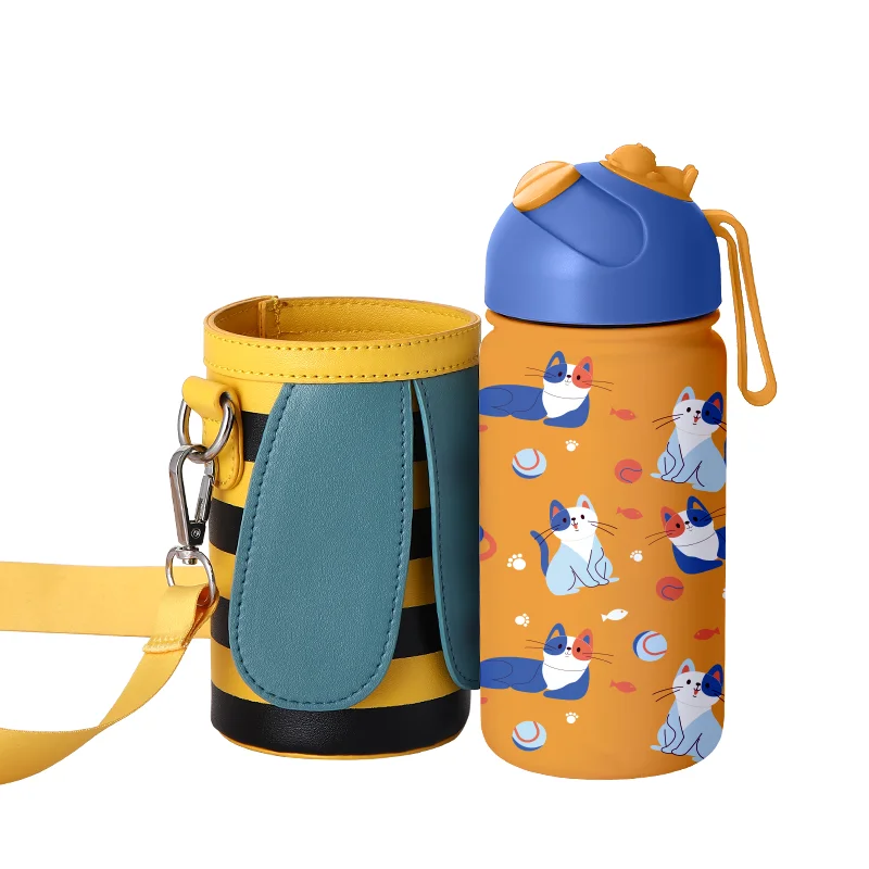 Everich OEM Design Custom Expedient Cute Kid Water Bottle Sleeve with Handle Outdoor