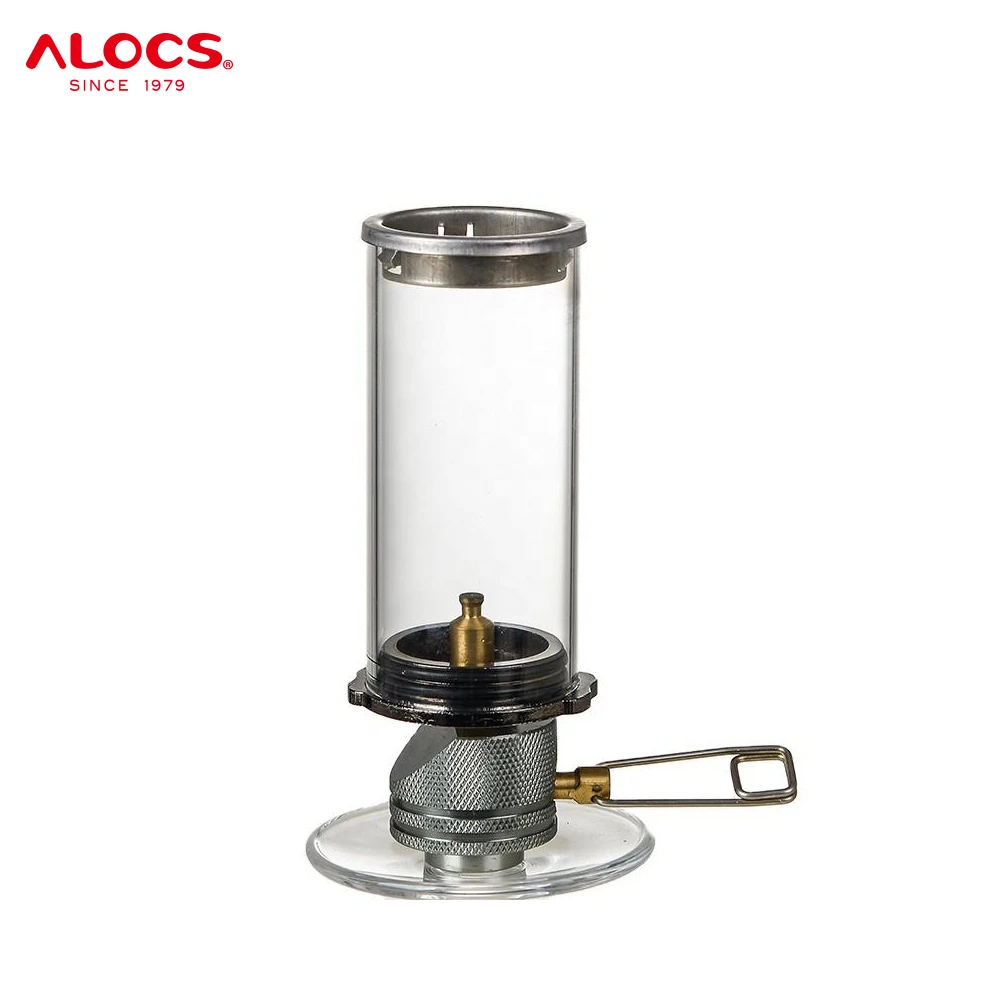 Alocs Mini Stainless Steel Ultralight Tourist Camping Butane Propane Lamp Portable Outdoor Gas Light Lantern