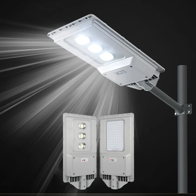 New ABS solar led street lamp 300W SMD COB Function Motion Sensor integrated solar street light led IP67  led solar street light
