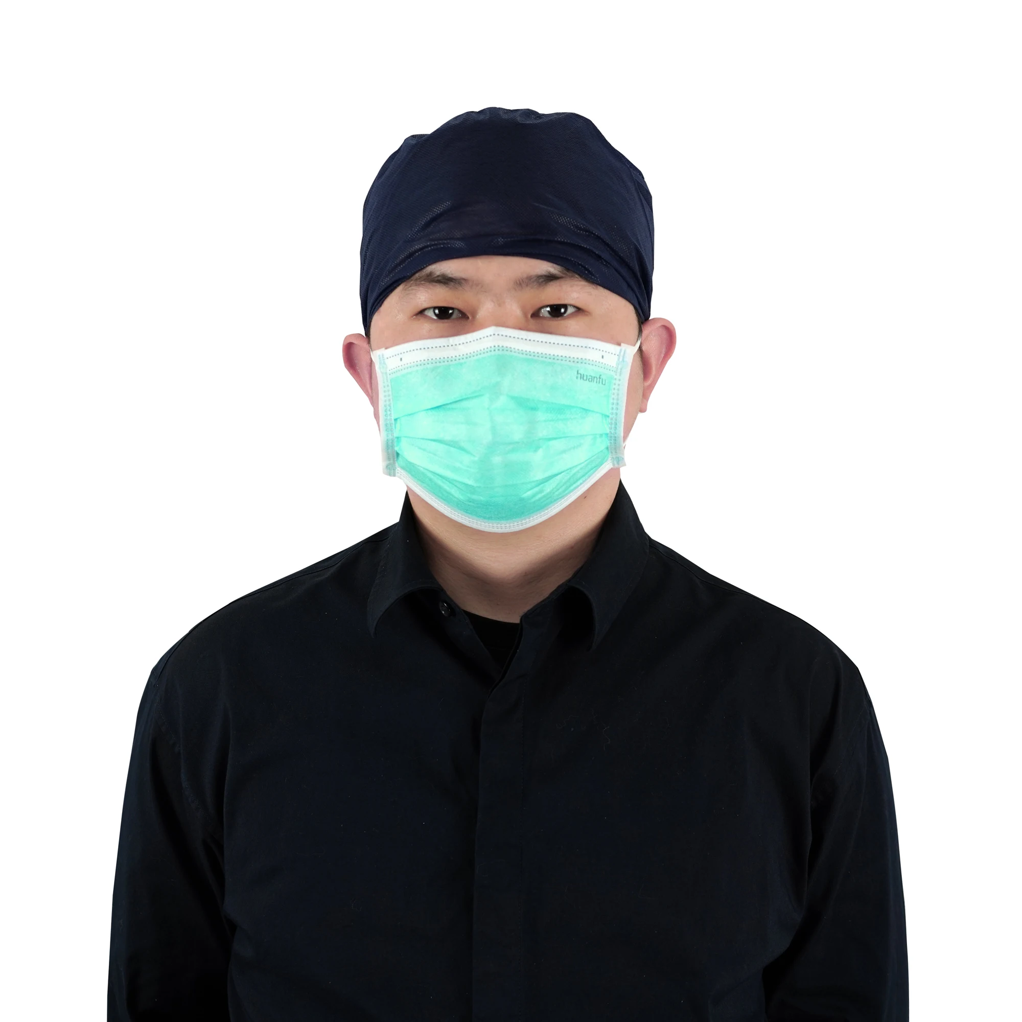 HuanFu 3-слойная дешевая белая и черная одноразовая маска для лица оптом 50 штук с огромной скидкой