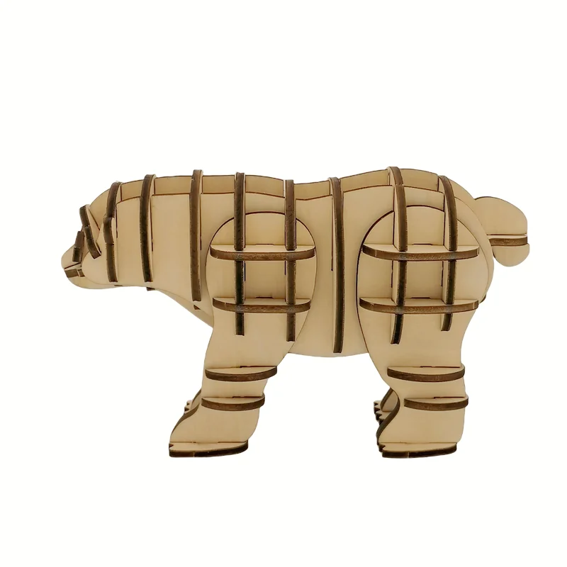 Animal Wood Puzzles Adult, 3D Wooden Puzzles Set, Exquisite DIY Model Craft kit, Artwork Set Waiting to be Painted