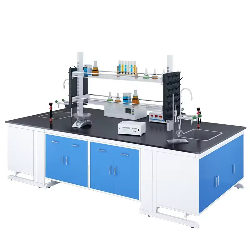 Cheap Vintage Science Lift Lab Table Clinical Microbiology Mobile Epoxy Worktop Lab Bench With Drawer