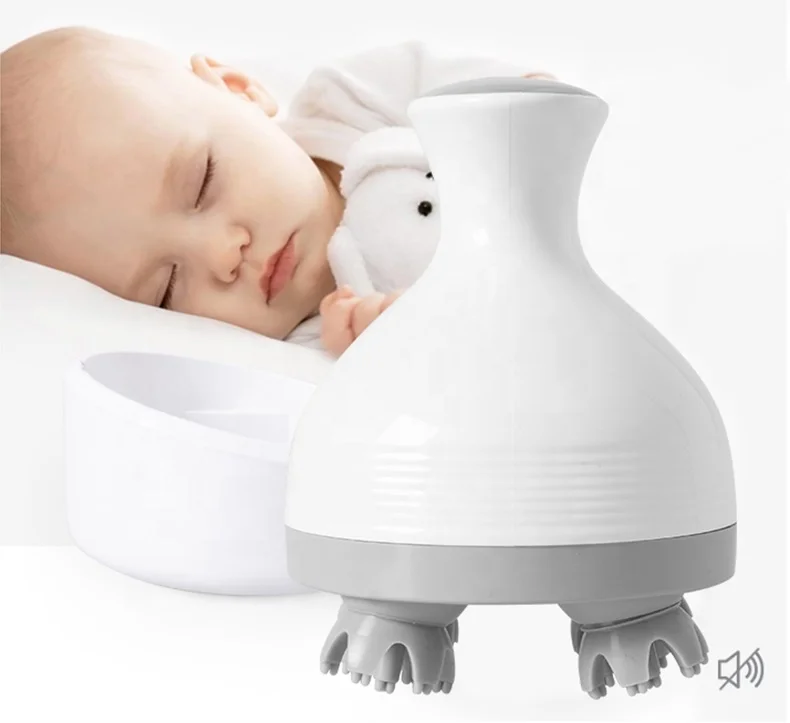 Wholesale Rechargeable Device Tool Smart Portable Handheld Shampoo Brush Silicone Intelligent hair head electric scalp massager