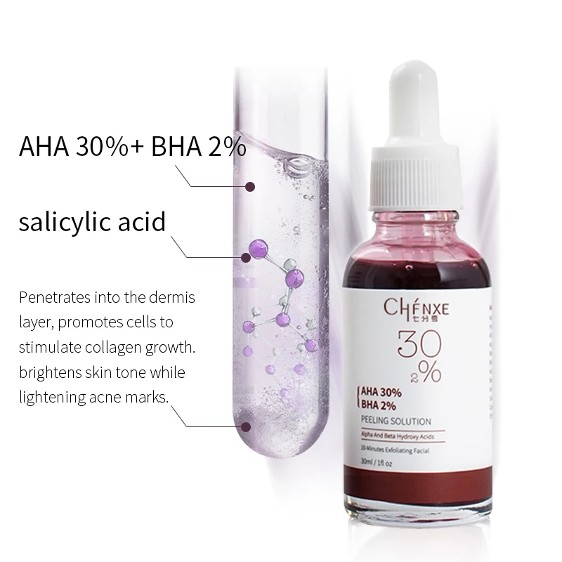 Wholesale Natural Korean Skin Care AHA BHA Peeling Solution Anti Acne Facial AHA Serum