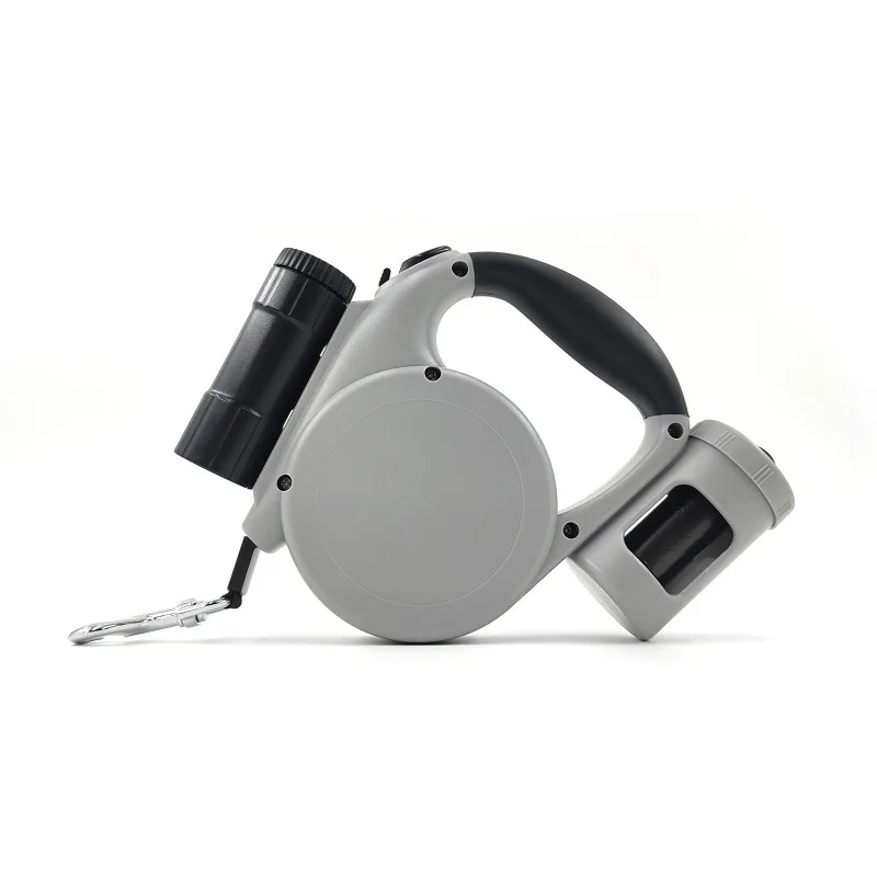 New Style Multi-function Retractable Dog Leash With Lithium Battery Light Biodegradable Poop Bag 5 m Pet Dog leash 42pcs/box