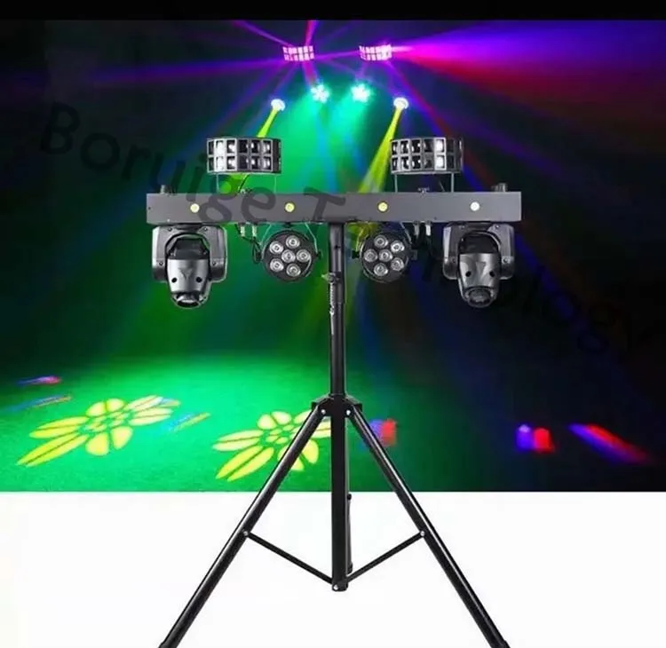 DJ Party Disco Bar сценический свет 12x1 Вт RGBW 5 в 1 Светодиодная движущаяся головка Par Beam лазерный эффект света со штативом
