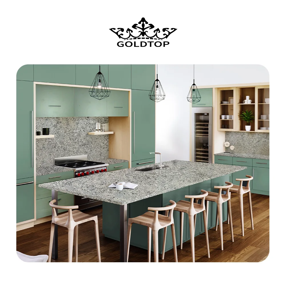 Goldtop OEM/ODM Quartzo design home luxury quartz table top quartz countertop price 3088 Winky artificial quartz countertop