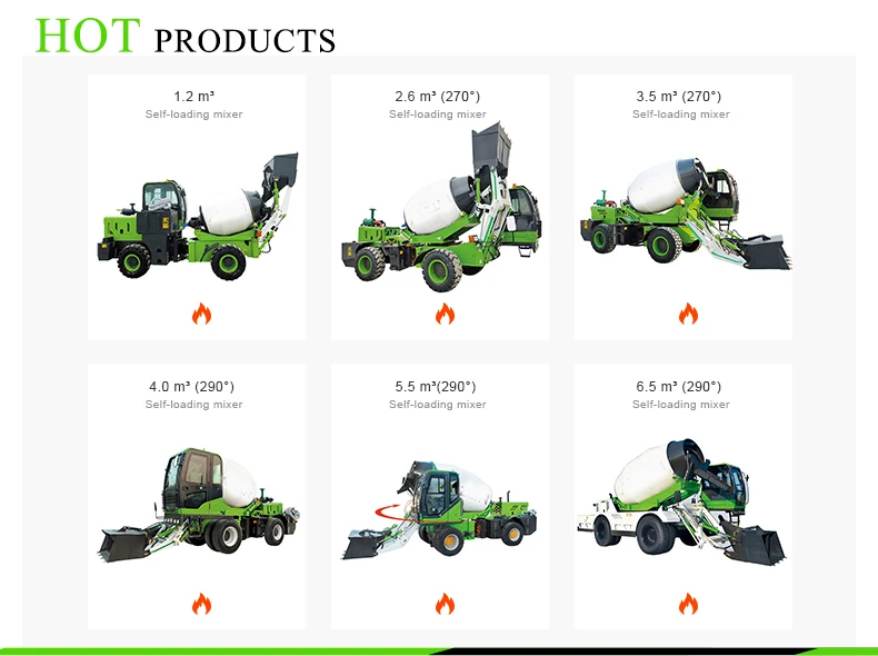 Small Self Feeding Mobile Cement Mixer Type Concrete Agitator Self-loading Concrete Mixer Machine For Sale