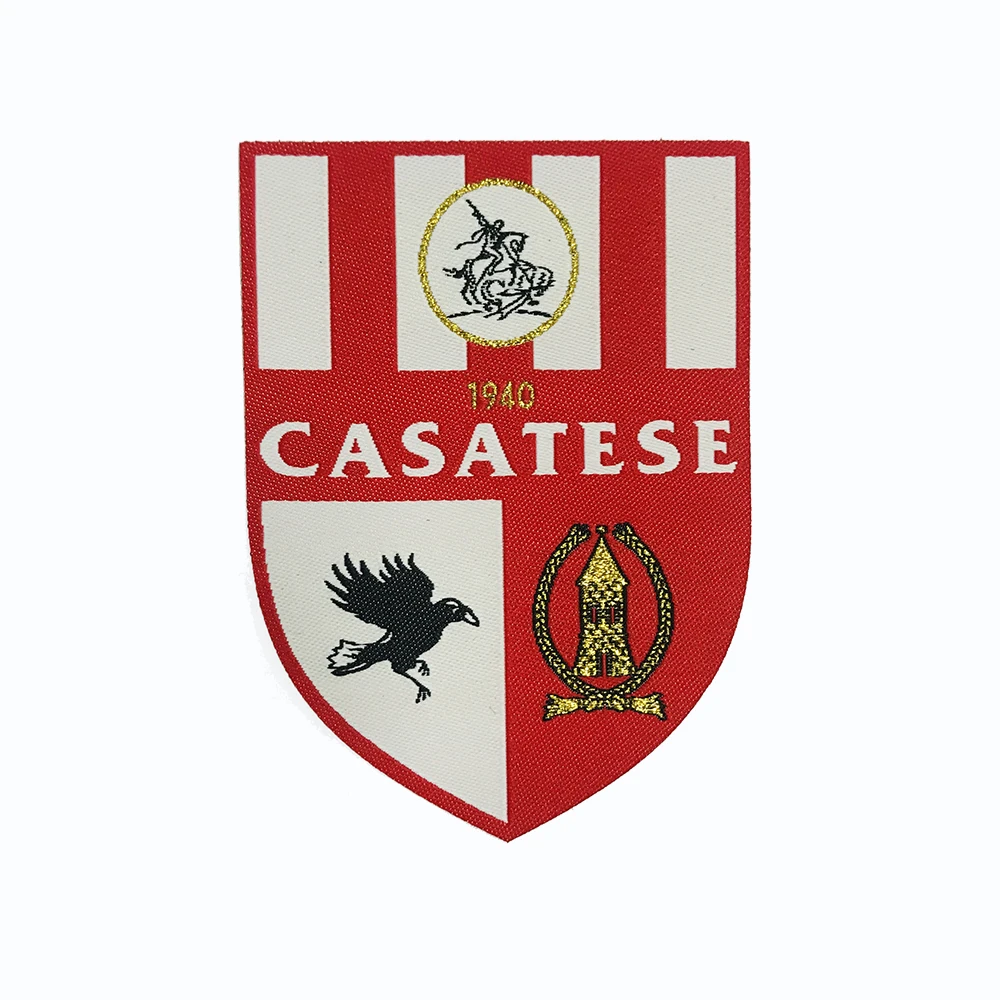 Customized football team embroidered woven badges