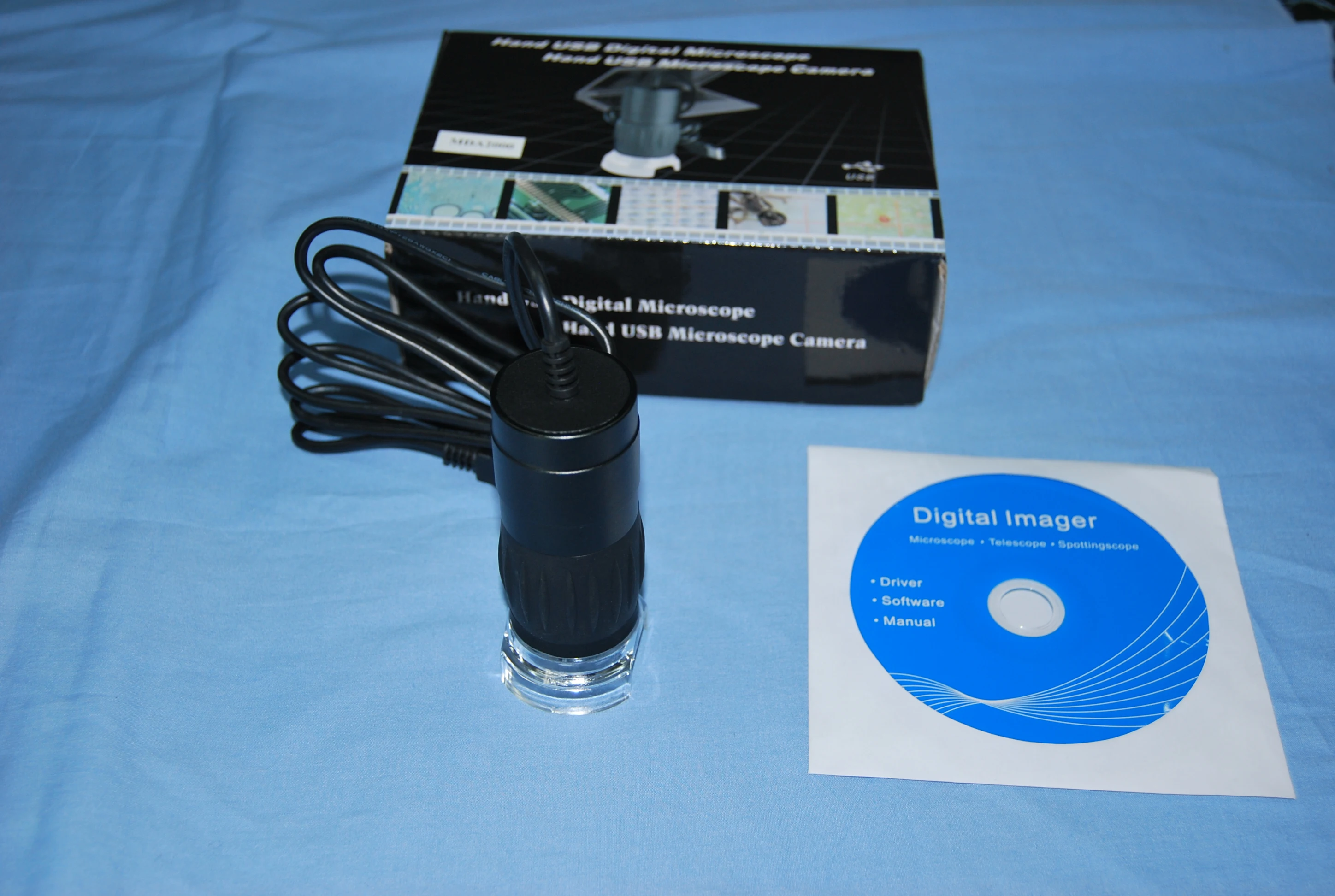 2.0mp 600X 8LED ring light patent design RoHS proved portable USB digital microscope