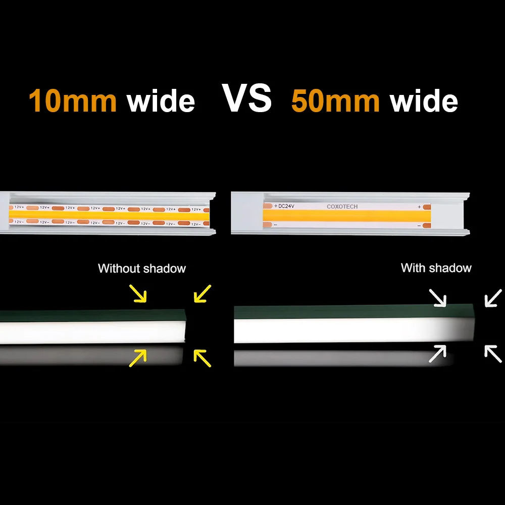 Slim Led Light Strip 12V 24V 5Mm Thin Warm White 3000K 4000K 6500K Mini Cob Led Strips Lights For Home