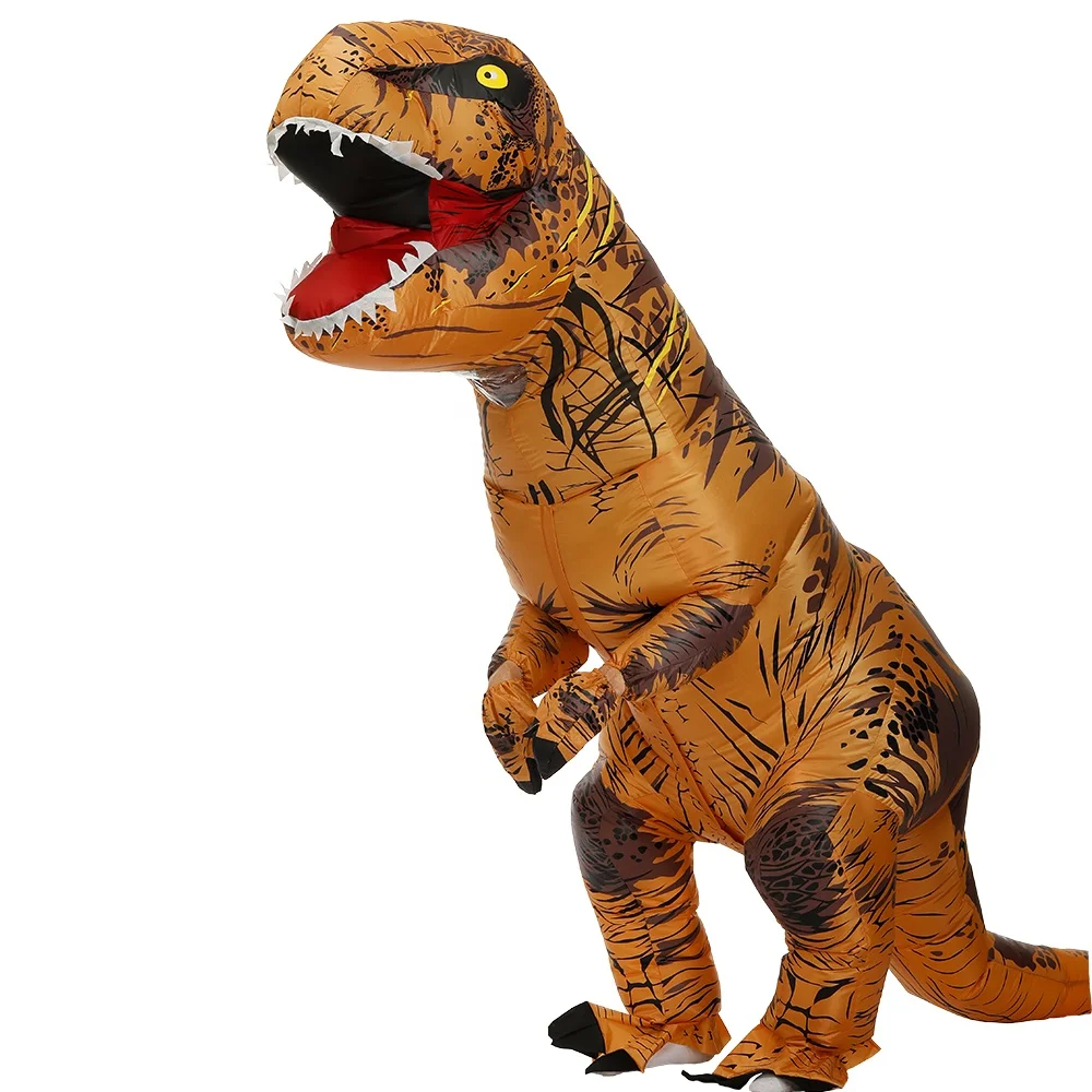 Горячая продажа надувной динозавр t rex Косплей Хэллоуин Удар вверх прогулки Рекс Динозавр талисман костюмы для взрослых детей