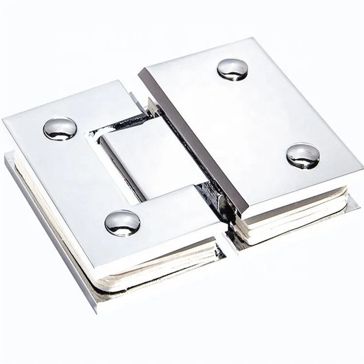 Нержавеющая сталь 304 бескаркасных Душ экран стекло Корпус 90 градусов двери Pivot шарнир