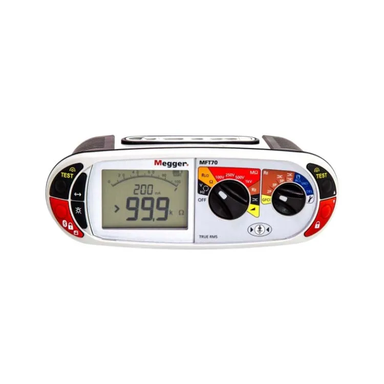 Megger MFT70-US 100V/250V/500V/1000V Multifunction Tester - with neck strap Memory storage