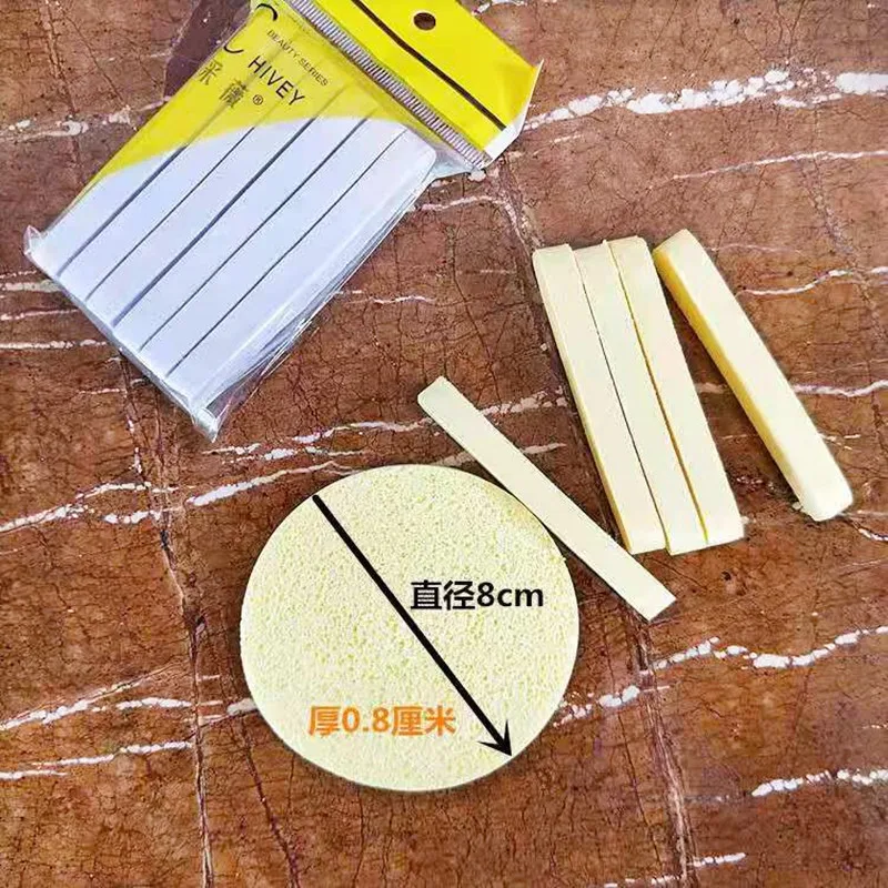 Сжатый круглый спонж для макияжа, чистящие палочки, губка для чистки лица