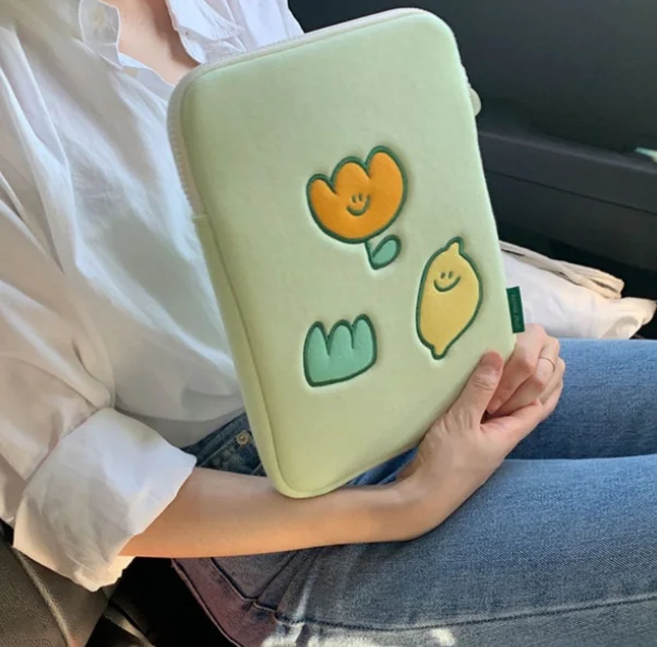 Micani bestseller ins korea style laptop cover laptop pouch sleeve tablet sleeve pad Bag Storage Pouch with embroidery for girls