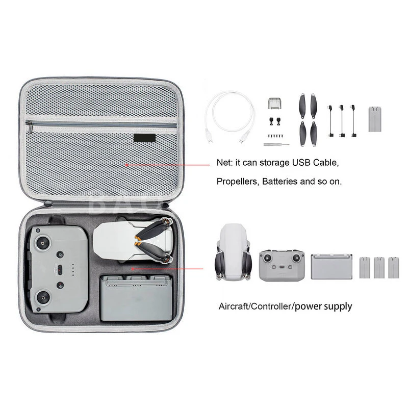 Carrying Case Storage Suitcase Medium Size Travel Box Drone Accessory for