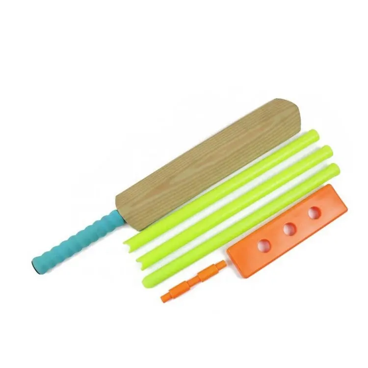 
China Foam Toys Factory Cheap Price EVA Plastic Wood Grain Junior Sports Cricket Bats 