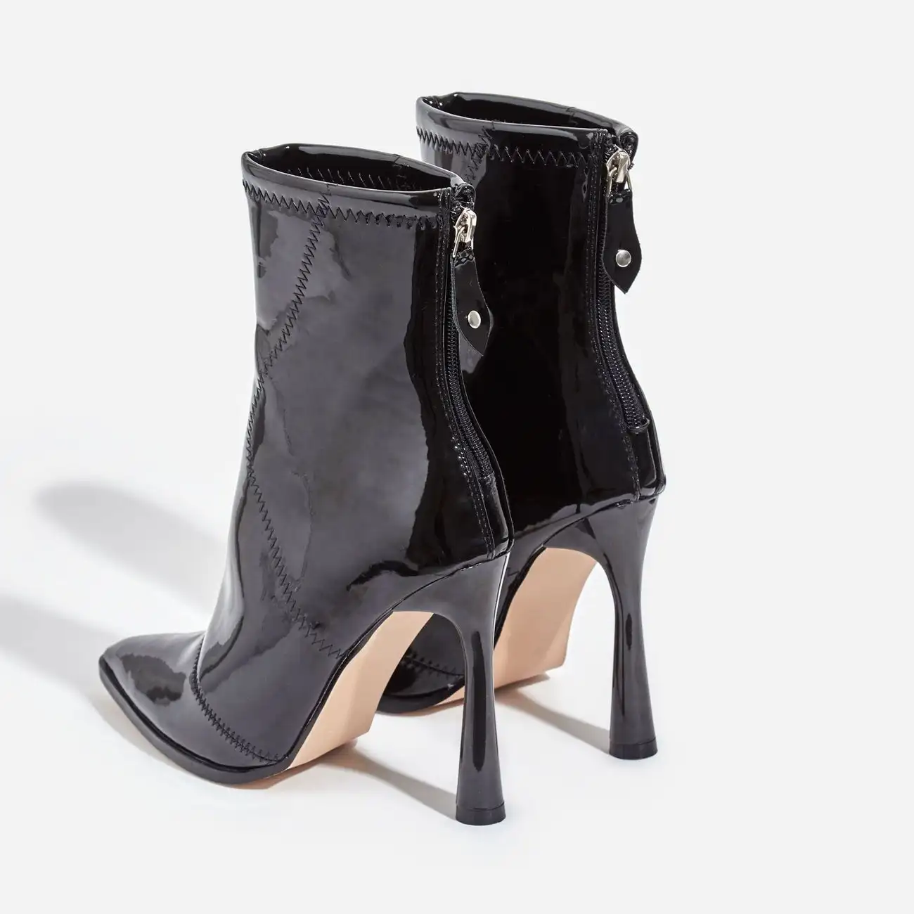 
2019 Women Ankle Boots High Heel Ladies Heel Boots Shoes Knit Sock Boots 