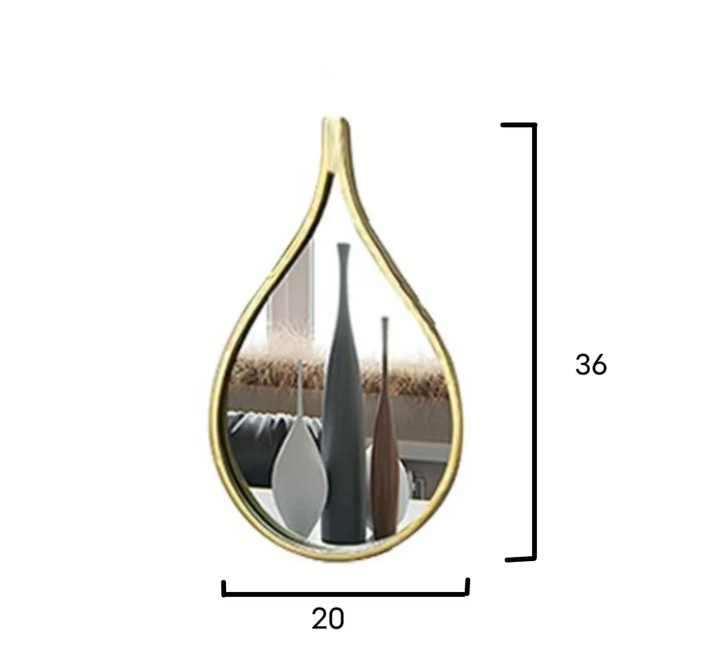 36X20cm set 4 Simple European and American retro hanging mirror high-end atmospheric bathroom toilet makeup  mirror decoration