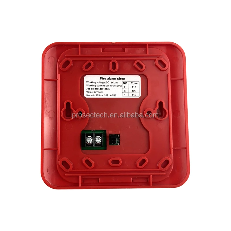 High Quality Conventional DC24v Horn Strobe Siren Light CE Red Conventional Fire Alarm Sounder