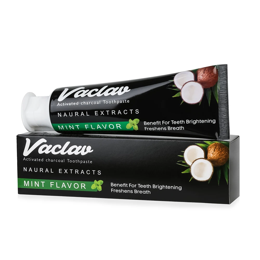 Get Dazzling White Teeth with Charcoal Black Toothpaste Deep Cleaning and Refreshing