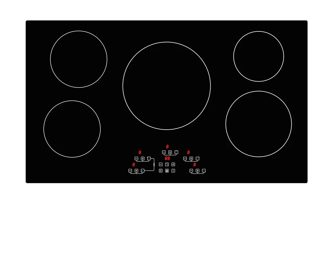 North America Series Hob built in commercial electrical induction cooker hob with 5 burners