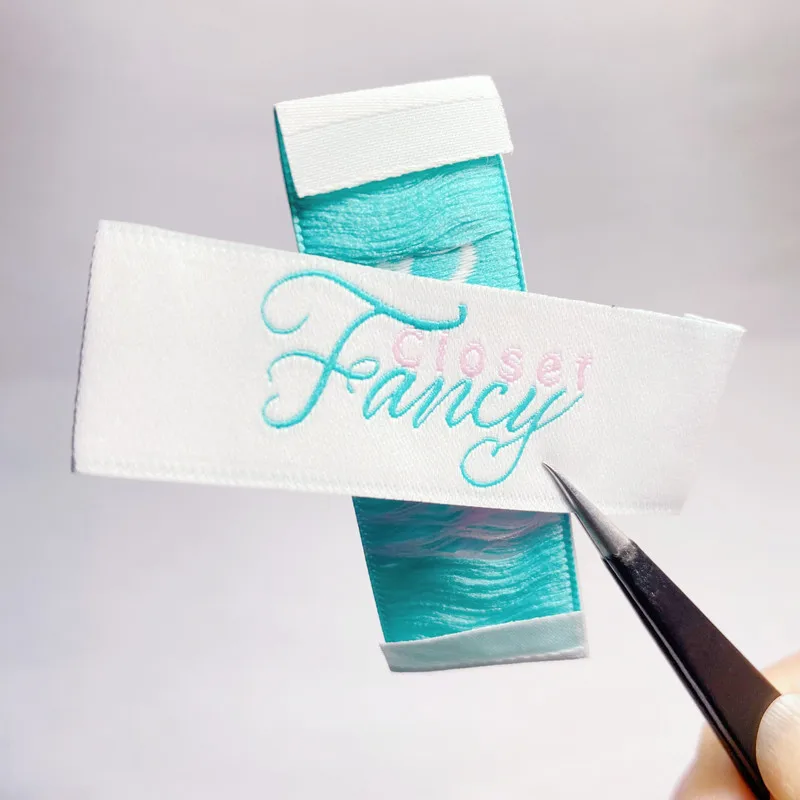 Этикета Personalizada высокое качество собственный бренд тканые этикетки для одежды Основная этикетка