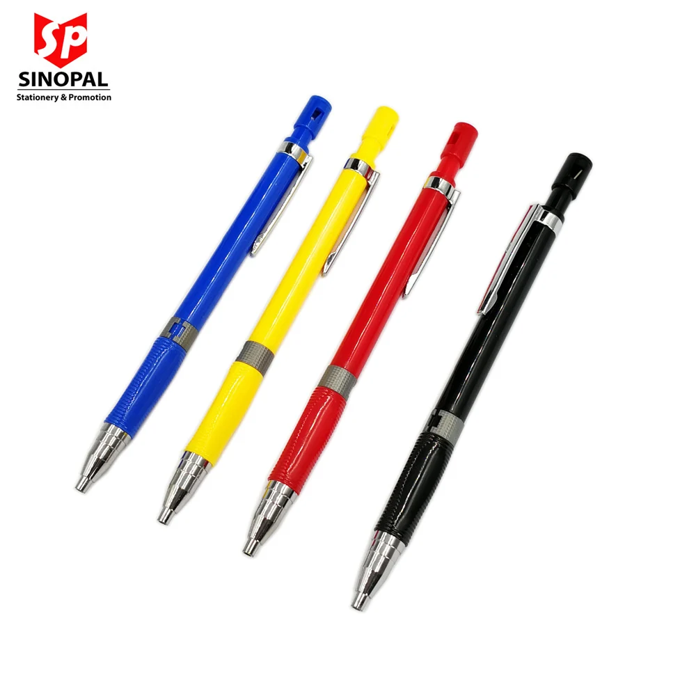 2.0 MM Mechanical Drafting Pencil with 12 Pieces Leads School Student Drawing Metal 2.0 MM HB