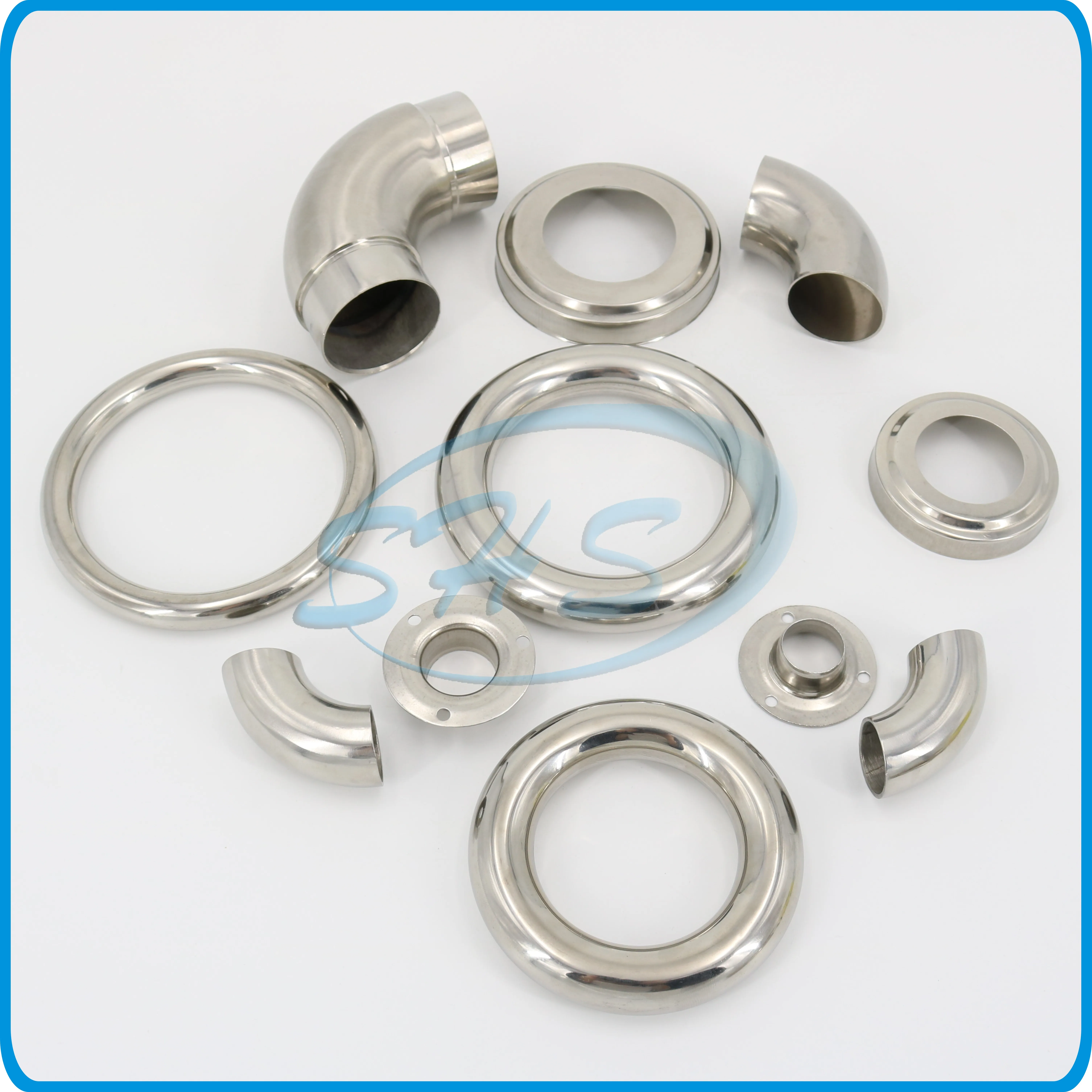AISI 201 304 316L grade stainless steel pipe and fittings with many kinds surface for construction decoration furniture rail