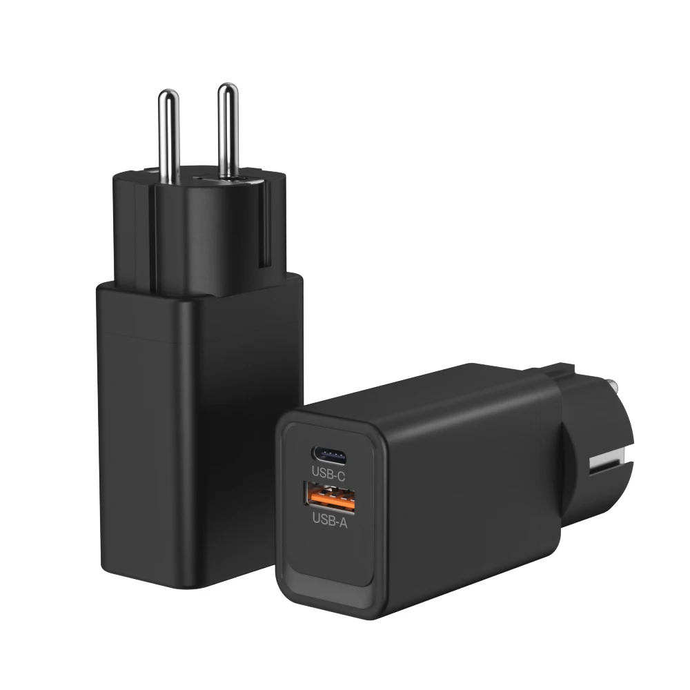 Grounding Korea Plug 65W 1A1C GaN PD Wall Charger with CE FCC ROHS KC Certificate