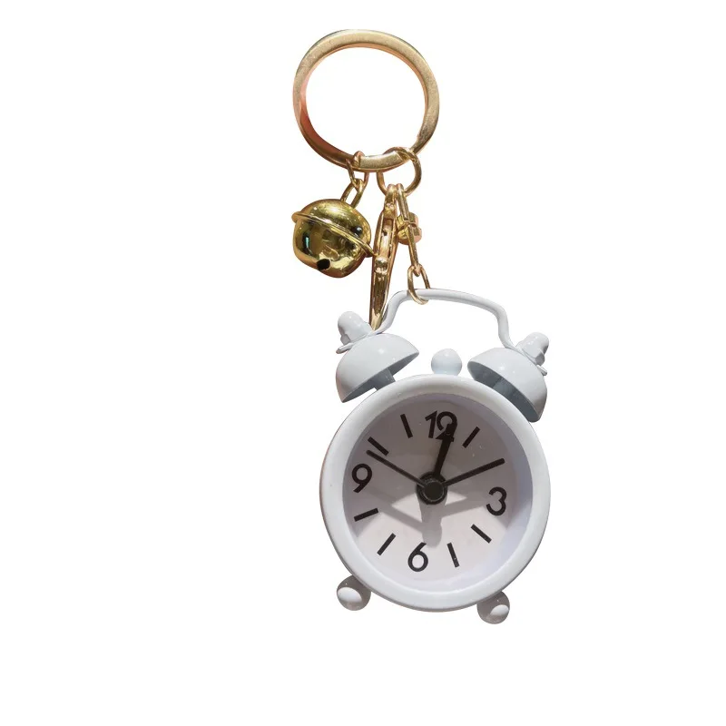New Mini Alarm Clock Keychain Student Bag Decoration Pendant Ornaments Lovers Small Gifts Key Chain