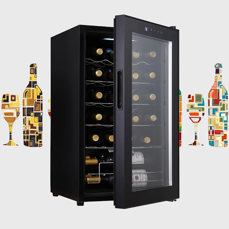 Домашний коммерческий холодильник для напитков LANYI, 24 бутылки, однозонная стеклянная дверь, холодильник для напитков, шкаф для хранения вина/пива