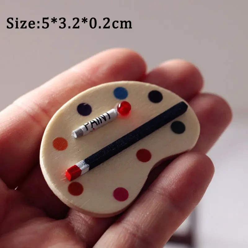 Wholesale oval shape Wood Miniature Color Palette Miniature Wooden Oil Painting Palette