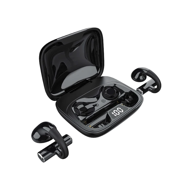 Open Ear Headphones Ear-Clip True Wireless Stereo TWS Earbuds Earpiece Ear Clip Earphone 500 mAh Charging Case IPX6 Waterproof