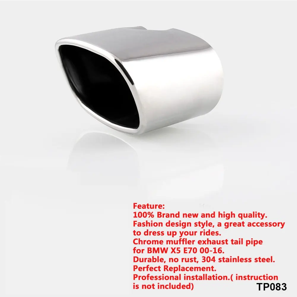 T304 Stainless steel exhaust pipe muffler tip for BMW X5 E70