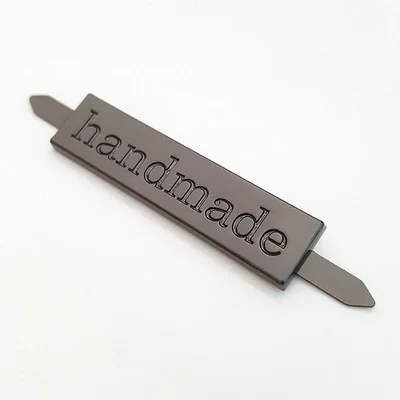 Custom Engraved Shoes Bag Design Tags Letters metal name tags Handbag Metal Label Brand Metal Logo For Handbags Purses