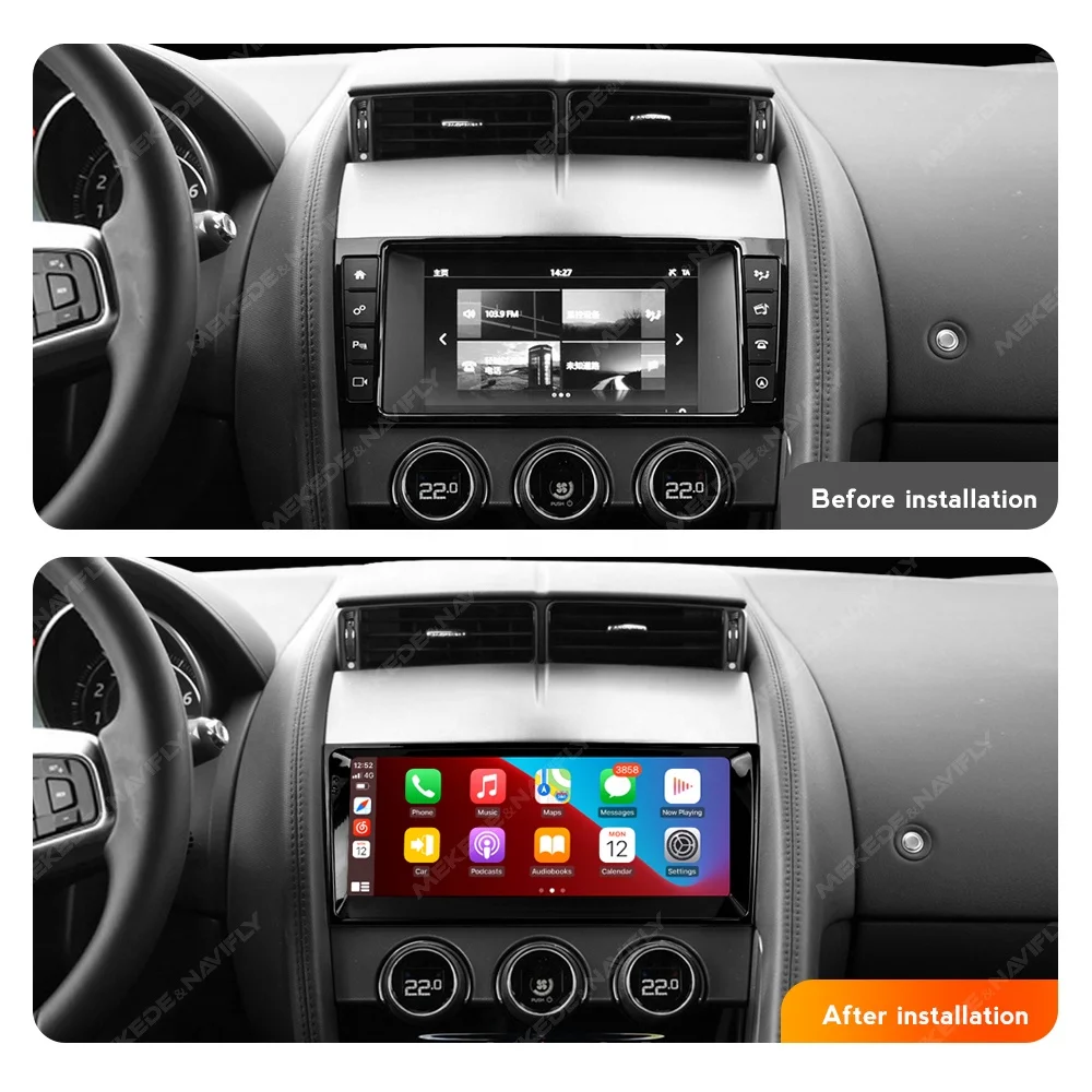 MEKEDE android 12 car stereo system 8core GPS navigation for Jaguar F-TYPE 2013-2015 BT RDS SWC 360 camera 4G LTE WIFI